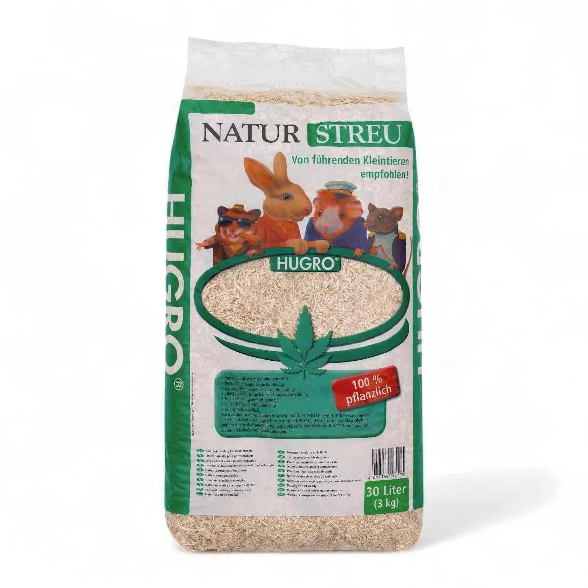 Kleintierstreu aus Naturhanf – in zwei Größen